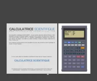 Calculatrice-Scientifique.com(CALCULATRICE SCIENTIFIQUE EN LIGNE) Screenshot