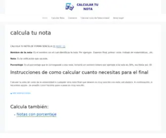 Calculatunota.com(Llᐈ Calcula tu Nota) Screenshot