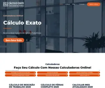 Calculo-Exato.com(Cálculo Exato) Screenshot