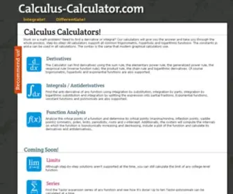 Calculus-Calculator.com(Calculus Calculators) Screenshot