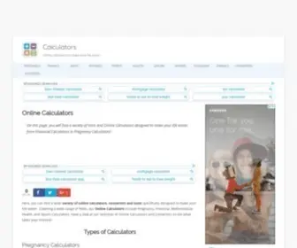 Calcuworld.com(Online Calculators) Screenshot
