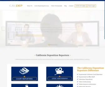 Caldep.com(California Deposition Reporters) Screenshot