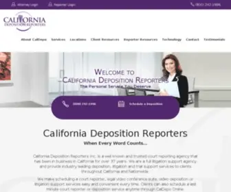 Caldepo.com(Best Court Reporters in California) Screenshot