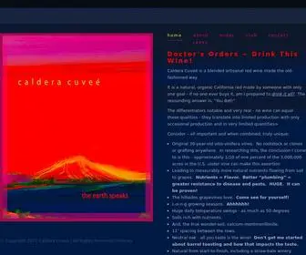 Calderacuvee.com(Caldera Cuveé) Screenshot