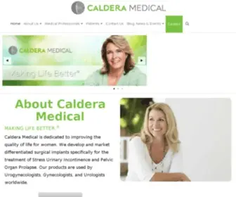 Calderamedical.com(Caldera Medical) Screenshot