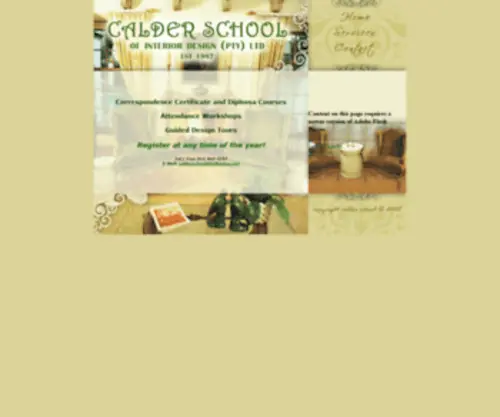 Calderschool.co.za(Calder School of Interior Design) Screenshot