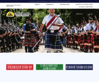 CaledoniacelticFestival.com(Caledonia Celtic Festival) Screenshot