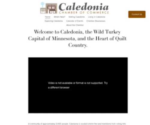 Caledoniachamberofcommerce.com(Caledonia Chamber of Commerce) Screenshot