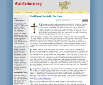 Calefactory.org(Traditional Catholic Doctrine) Screenshot