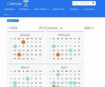 Calendar-12.com(2024 Calendar) Screenshot