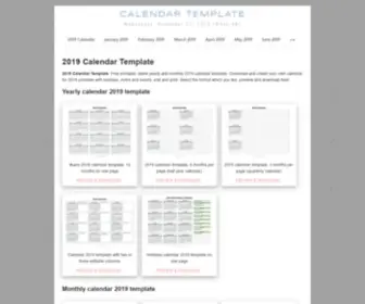 Calendar-Template.com(2020 Calendar Template) Screenshot