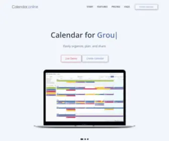 Calendar.online(Online calendar for teams and groups) Screenshot