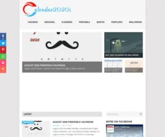 Calendar2020I.com(2020 Calendar Printable Template Holidays) Screenshot