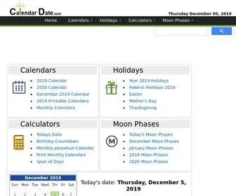 Calendardate.com(2023 calendar) Screenshot