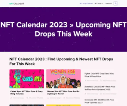 Calendarhub.com(NFT Calendar 2024) Screenshot