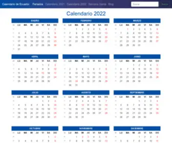 Calendarioecuador.net(Calendario 2020) Screenshot