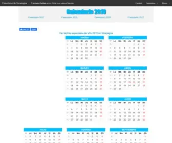 Calendarionicaragua.com(Calendario de Nicaragua 2021) Screenshot