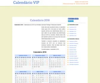Calendariovip.com(Calendário 2018) Screenshot