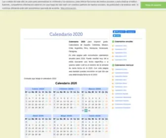 Calendariovip.es(Calendario 2020 para imprimir gratis) Screenshot