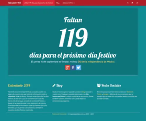 Calendarioweb.com.mx(Días) Screenshot