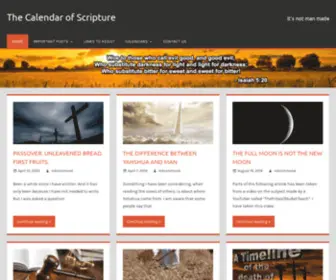 Calendarofscripture.com(The Calendar of Scripture) Screenshot
