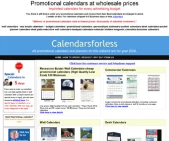 Calendarsforless.com(Promotional Calendars at wholesale prices) Screenshot