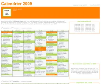 Calendrier-2009.fr(Jours fériés) Screenshot