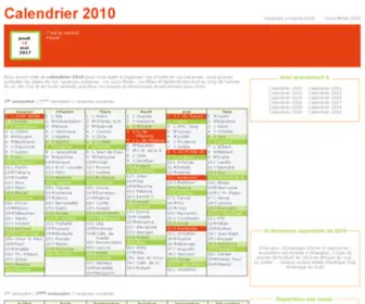 Calendrier-2010.fr(Jours fériés) Screenshot
