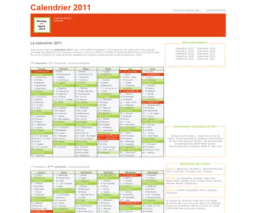 Calendrier-2011.fr(Jours fériés) Screenshot