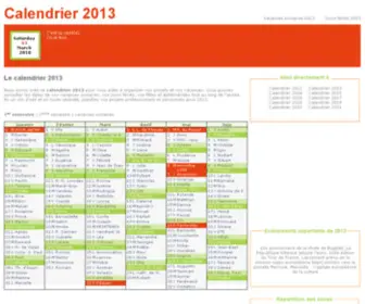 Calendrier-2013.fr(Calendrier 2013 : vacances scolaires 2013 et jours fériés 2013) Screenshot