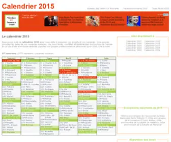 Calendrier-2015.fr(Calendrier 2015 : vacances scolaires 2015 et jours fériés 2015) Screenshot