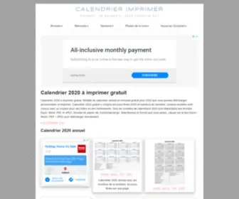 Calendrier-Imprimer.fr(Calendrier 2019) Screenshot