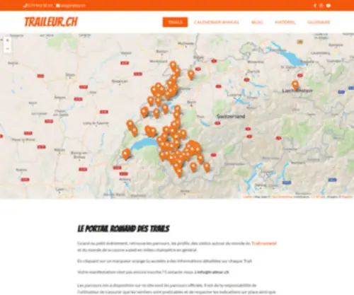 Calendrierdescourses.ch(Trails et courses en Suisse) Screenshot