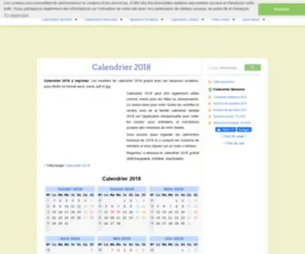 Calendriervip.fr(Calendrier 2018 à imprimer) Screenshot