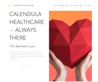 Calendulahealthcare.com(Cardiologist) Screenshot