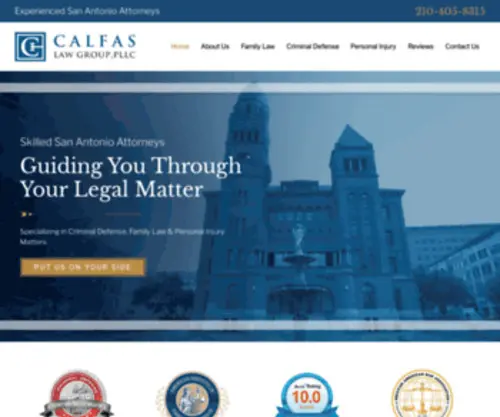 Calfaslaw.com(San antonio attorneys) Screenshot