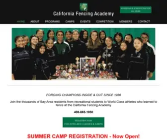 Calfencingacademy.com(California Fencing Academy) Screenshot