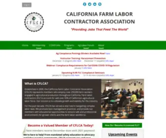 Calflca.org(California Farm Labor Contractor Association) Screenshot