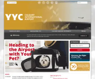 Calgaryairport.com(Home Page for The Calgary Airport Authority) Screenshot
