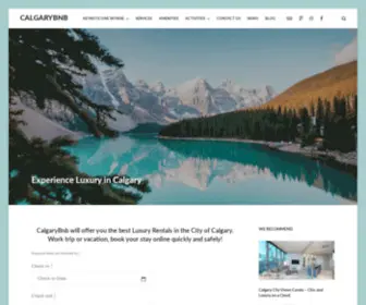 Calgarybnb.com(Calgary luxury rentals) Screenshot
