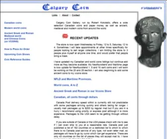 Calgarycoin.com(Calgary Coin Gallery) Screenshot