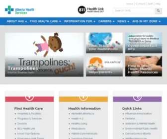 Calgaryhealthregion.ca(Alberta Health Services) Screenshot