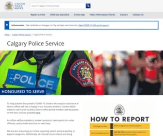 Calgarypolice.ca(Calgary Police Service) Screenshot