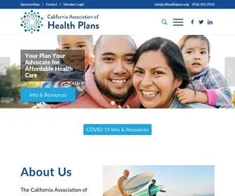 Calhealthplans.org(California Association of Health Plans) Screenshot
