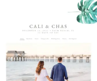 Caliandchas.com(Cali Lynch and Chas Kennedy's Wedding Website) Screenshot
