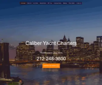 Caliberyachtcharters.com(Caliber Yacht Charters Luxury Boat Rental Service and Event NYC) Screenshot