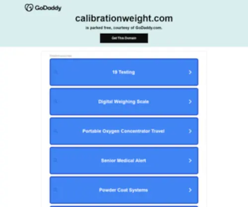 Calibrationweight.com(Laboratory Calibration Weights) Screenshot