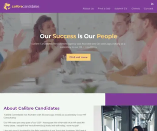 Calibrecandidates.com(Calibre Candidates Recruitment) Screenshot