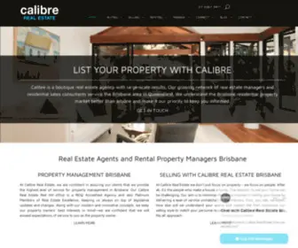 Calibrerealestate.com.au(Calibre Real Estate in Brisbane) Screenshot