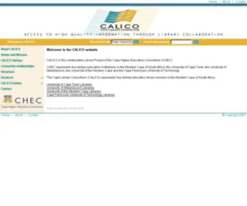 Calico.ac.za(Chec) Screenshot